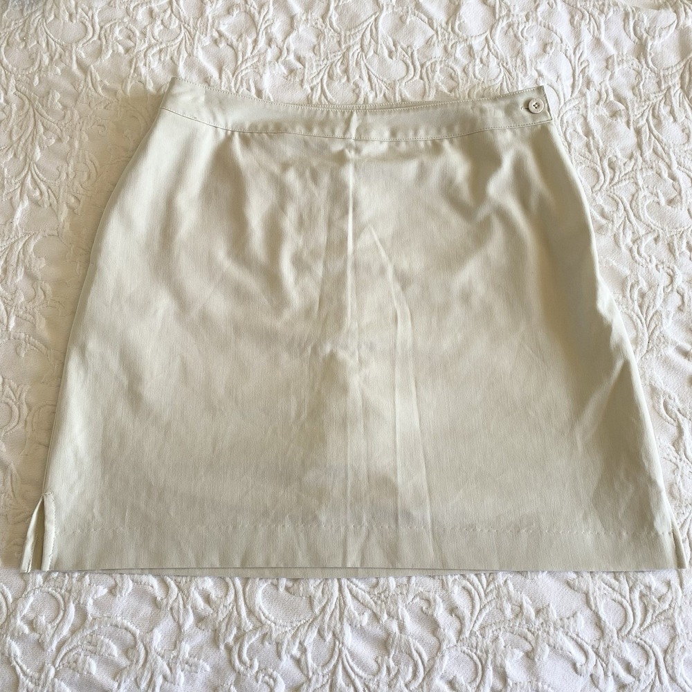 EP Pro‎ Golf Skort Off White Beige Size 8 Side Zip  Length 19" Stretch Pockets